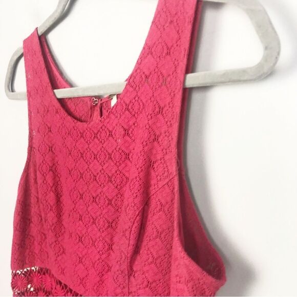 FREE PEOPLE | Red Daisy Mini Dress Fit & Flare Cut Out Women’s Size 6 - Picture 4 of 12